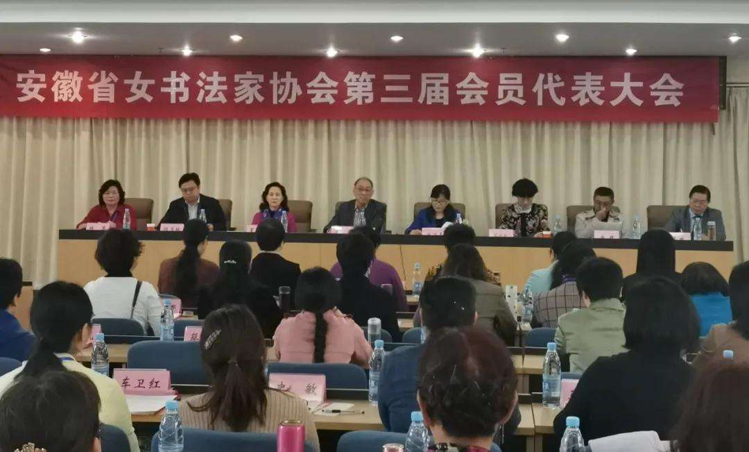 迈博myball女书法家协会第三次会员代表大会在合肥召开(图1)