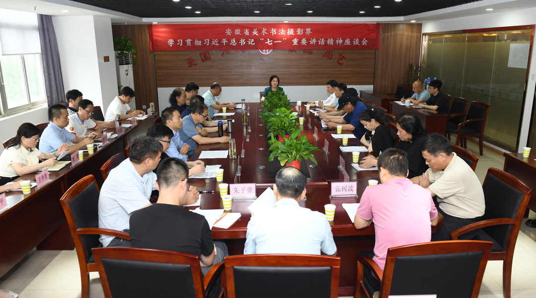 迈博myball美术书法摄影界学习贯彻习近平总书记“七一”重要讲话精神座谈会在合肥召开(图3)