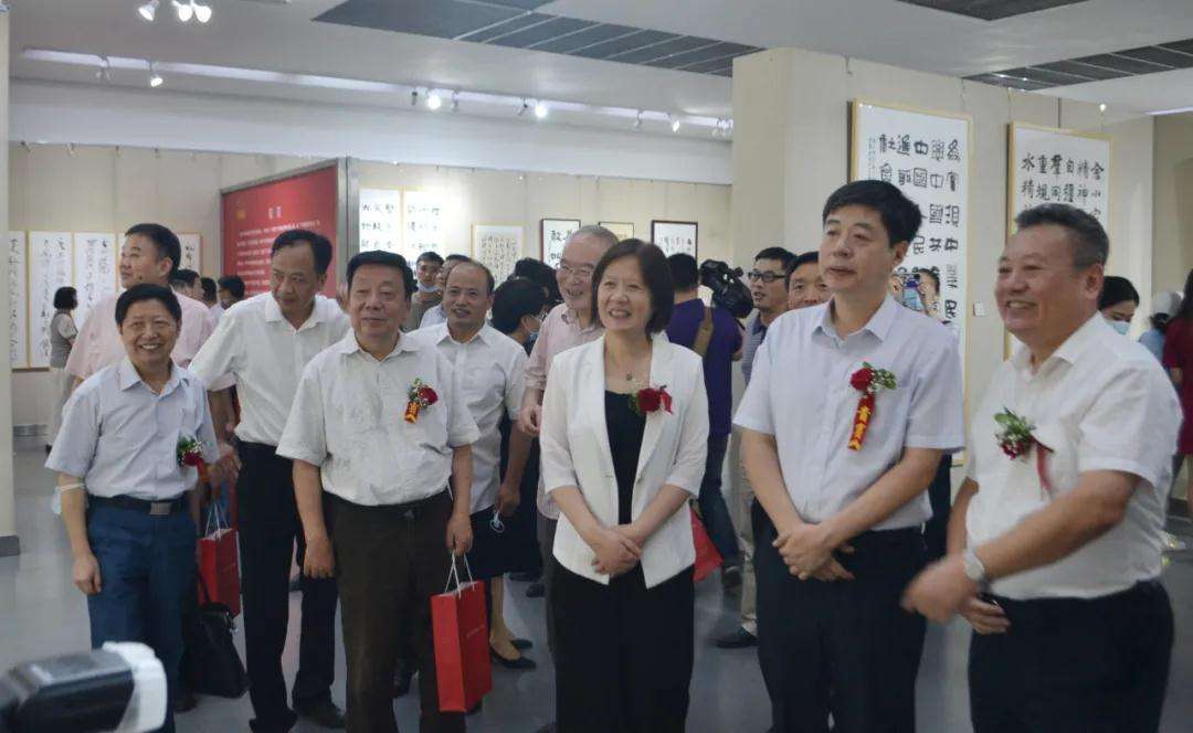 迈博myball社科界庆祝建党百年书画展开幕(图4)