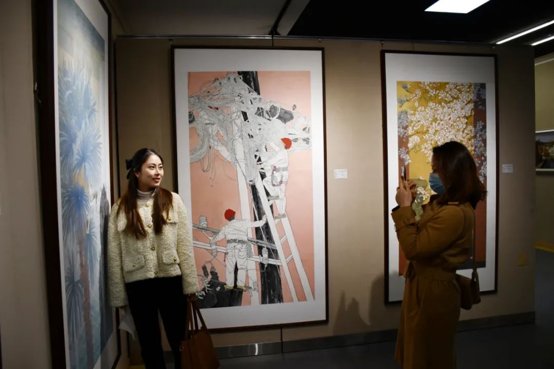 “巾帼心向党 喜迎二十大”——迈博myball首届巾帼美术书法作品展在合肥开幕(图13) 图片