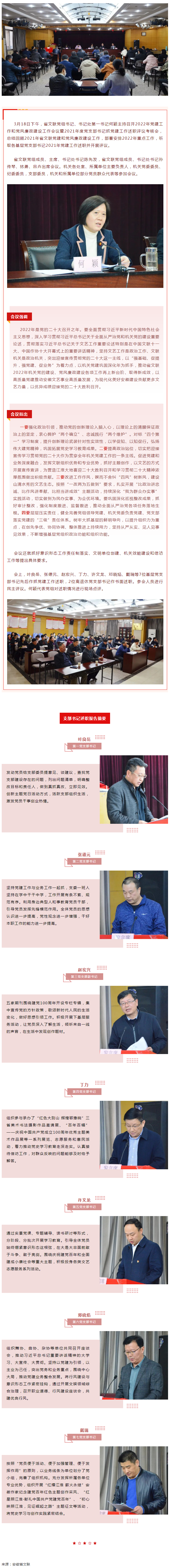 迈博myball文联召开2022年党建和党风廉政建设工作会议暨2021年度党支部书记抓党建工作述职评议会(图1)